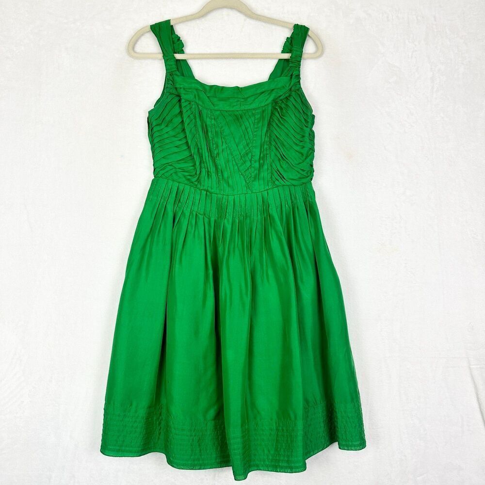 Nelli by Janice Jaraicie Vintage Silk Mini Dress Size Medium Pleated Mini